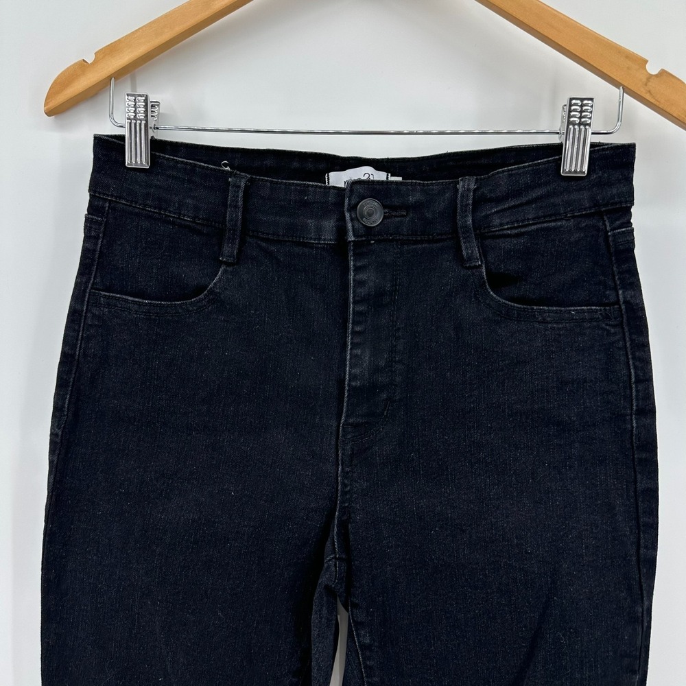 Rue21 Skinny Jeans Womens 8 Black Denim Slim Fit Classic Stretch Mid Rise